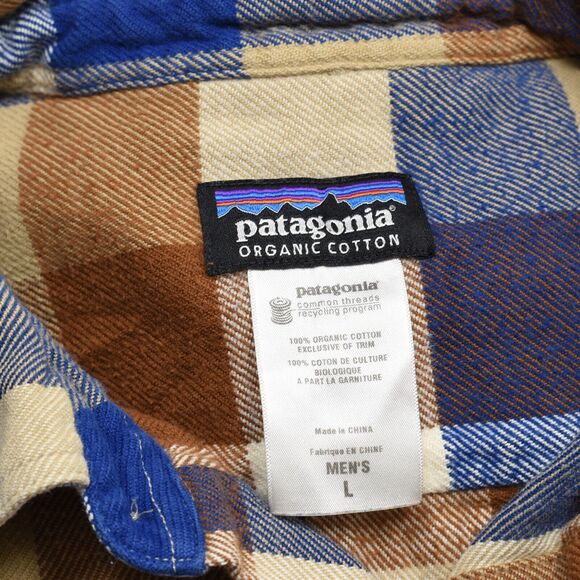 Patagonia Button Down Shirt Long Sleeve Plaid Cotton Multicolor Size L Flannel - Picture 7 of 8